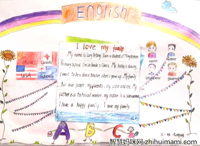 6张八年级myfamily手抄报简单漂亮-图5