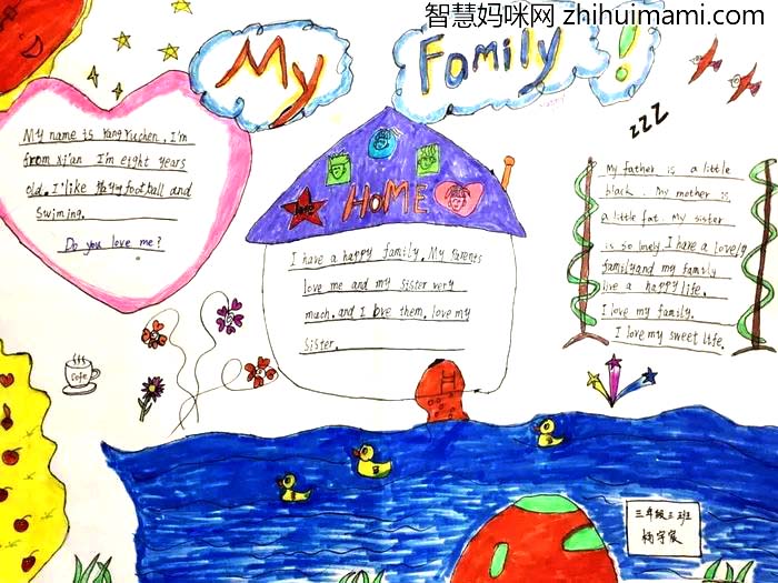 英语学科手抄报三年级myfamily-图4