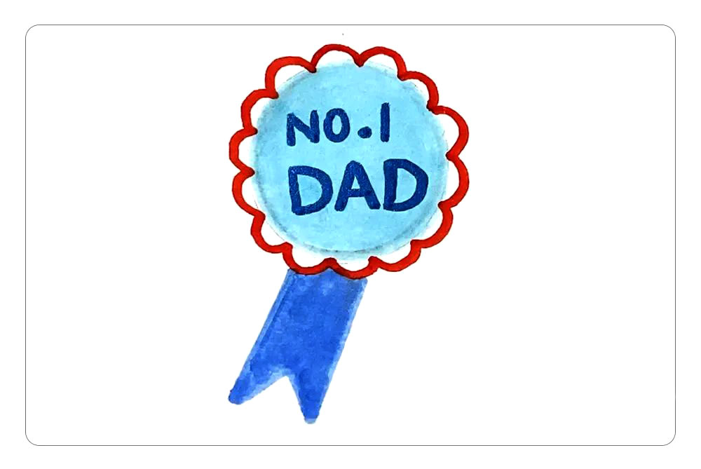 父亲节快乐，画一幅奖章送爸爸，简单又有趣-图4