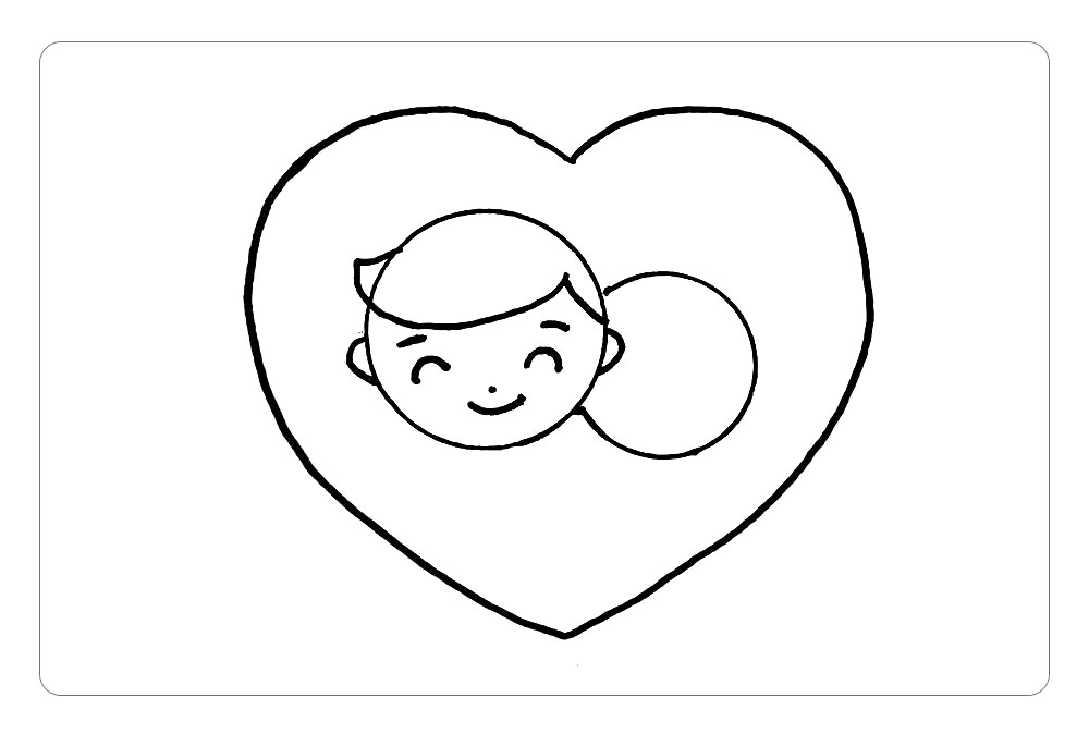 父亲节简笔画，开心的父女俩简笔画详细画法-图4