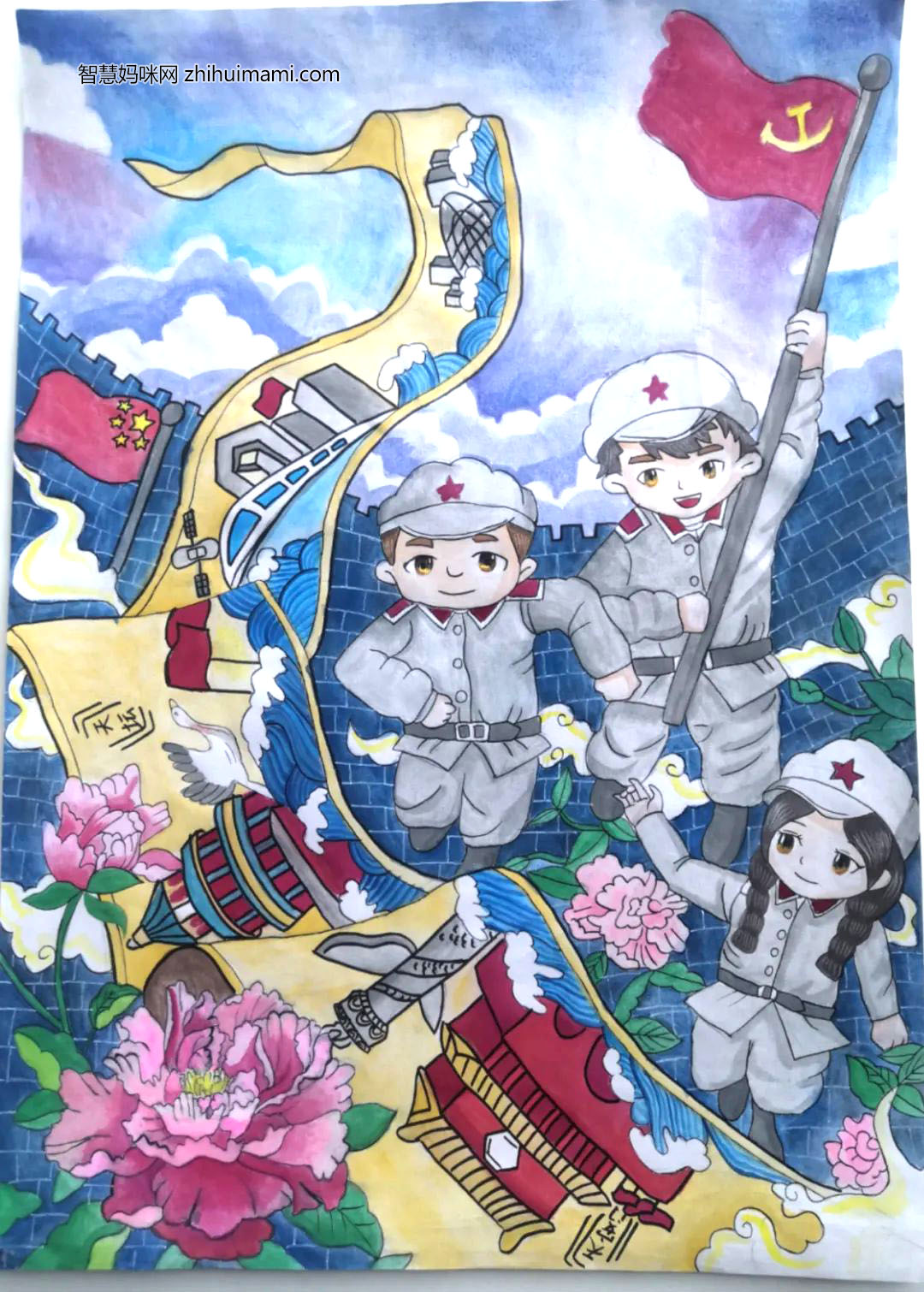 “喜迎二十大 永远跟党走 奋进新征程”青少年绘画优秀作品（6张）-图2