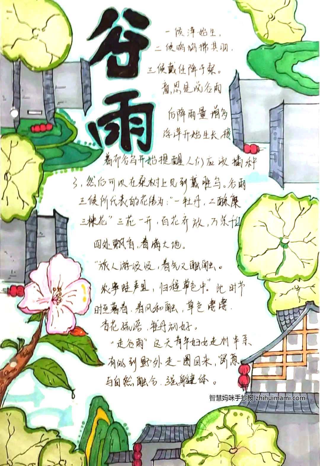 二十四节气谷雨手抄报漂亮-图2