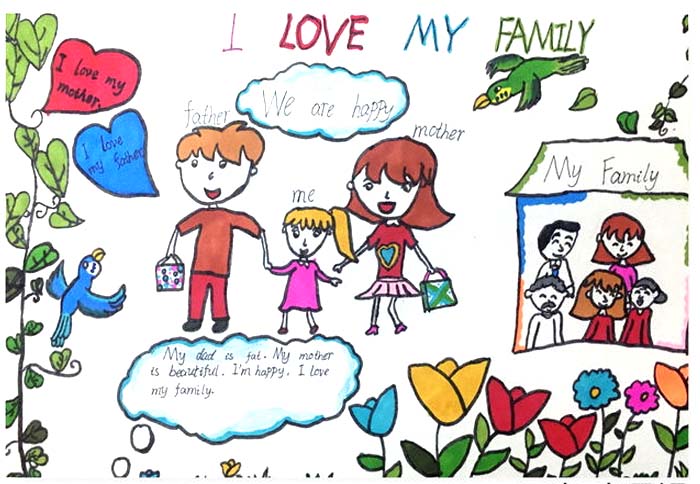 我的家 myfamily英语手抄报9张-图4