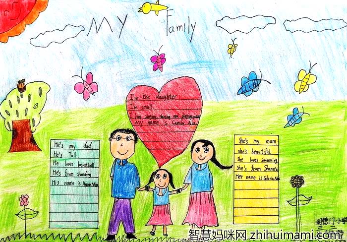 我的家 myfamily英语手抄报9张-图7