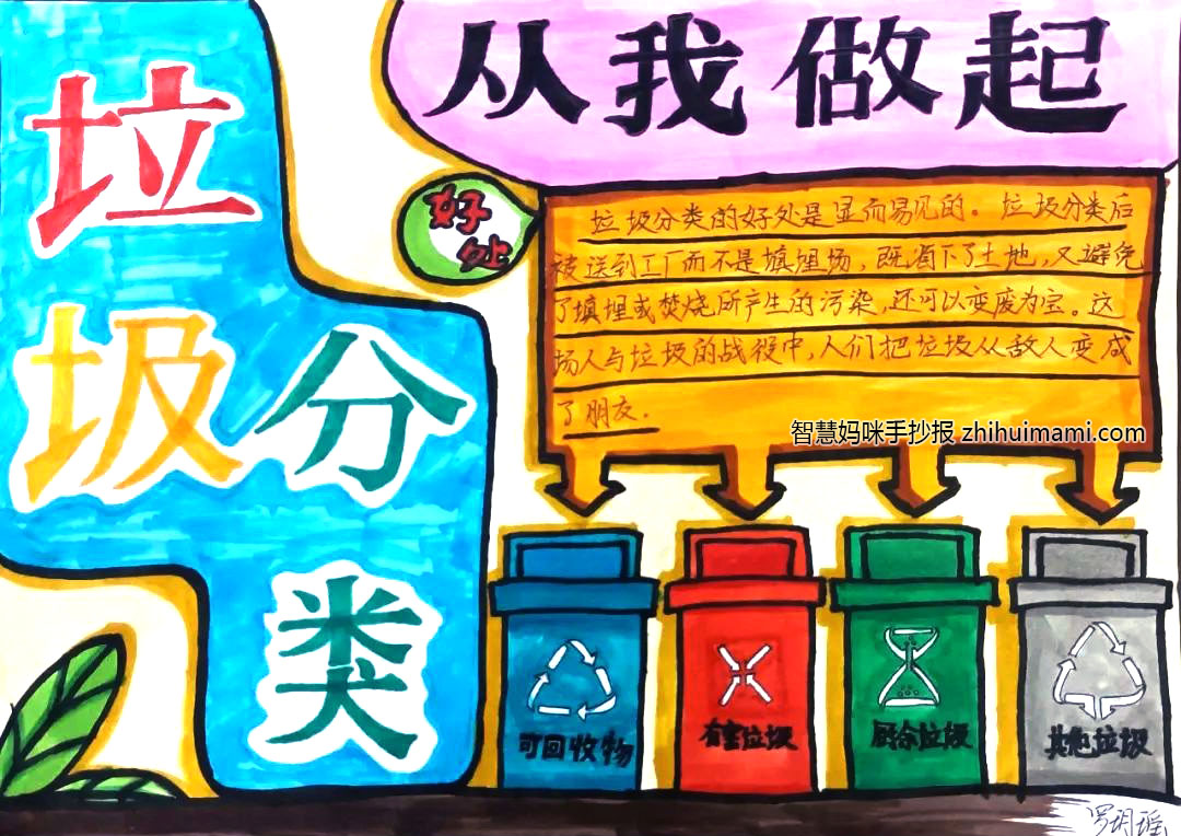 初一垃圾分类手抄报会员一等奖（8张）-图7