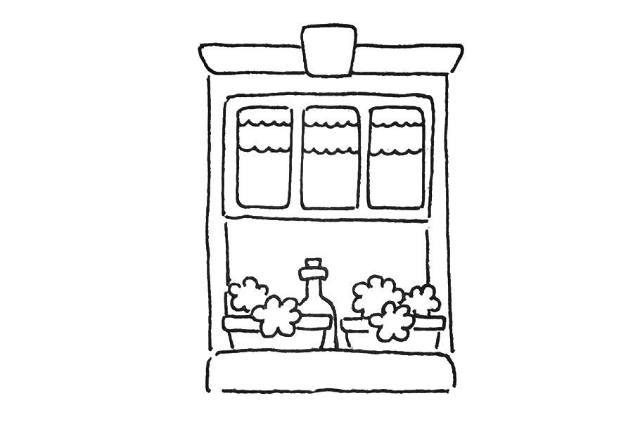 4张漂亮的窗户简笔画图片-图2