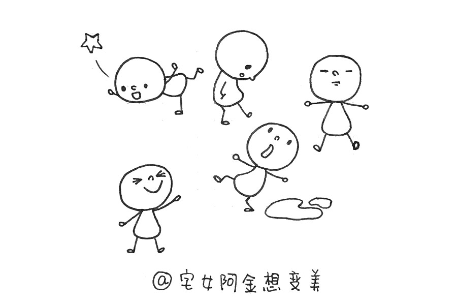 六一儿童节 多种可爱又简单的小孩简笔画图片-图2