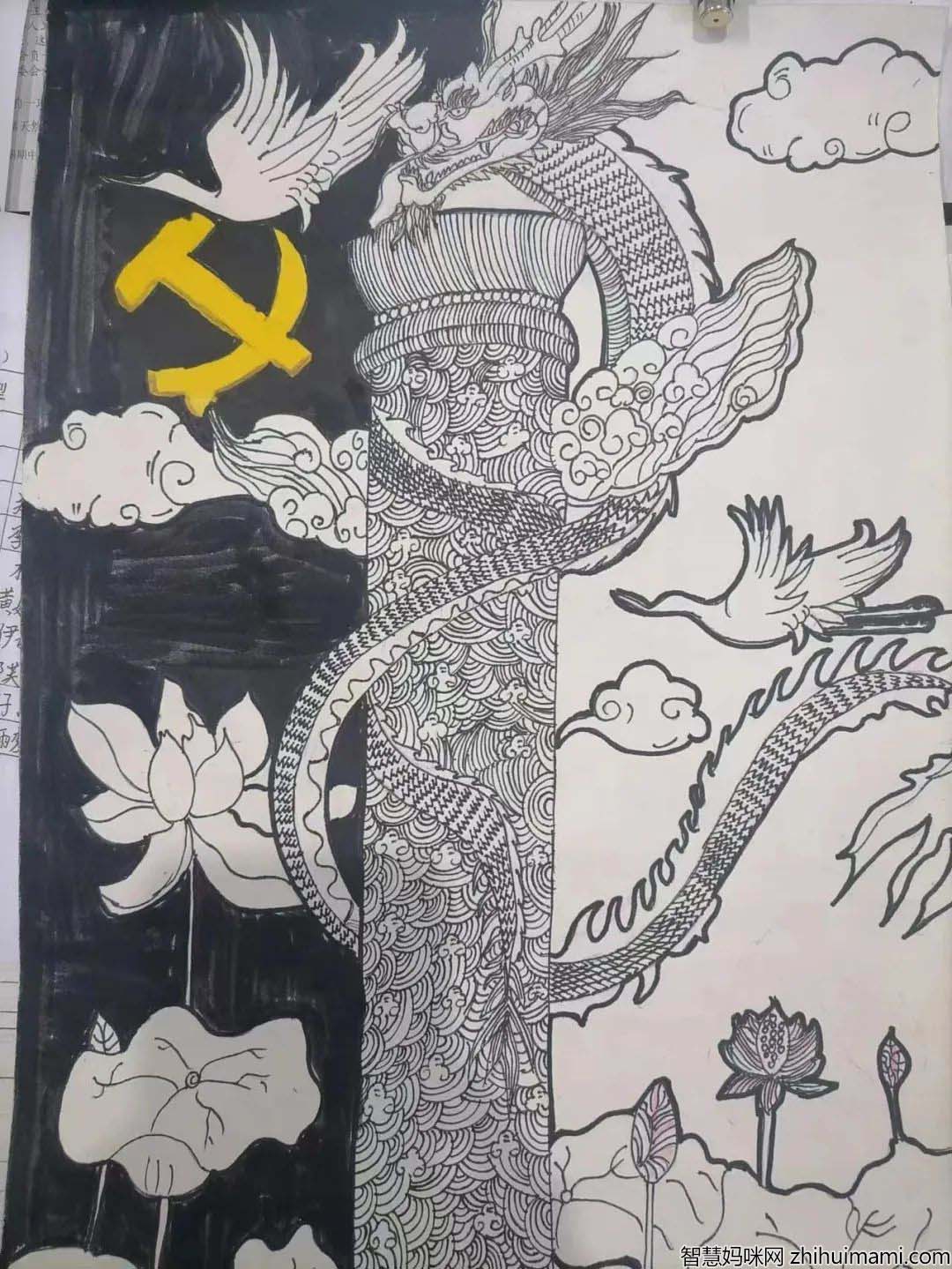 “喜迎党的二十大”主题绘画优秀作品-图3