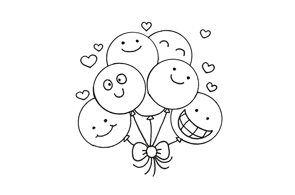 六一儿童节，学画漂亮的气球简笔画-图8