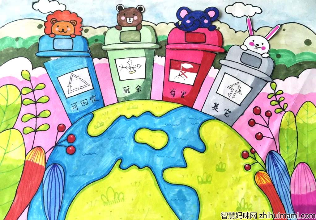 垃圾分类主题儿童绘画精选-图1