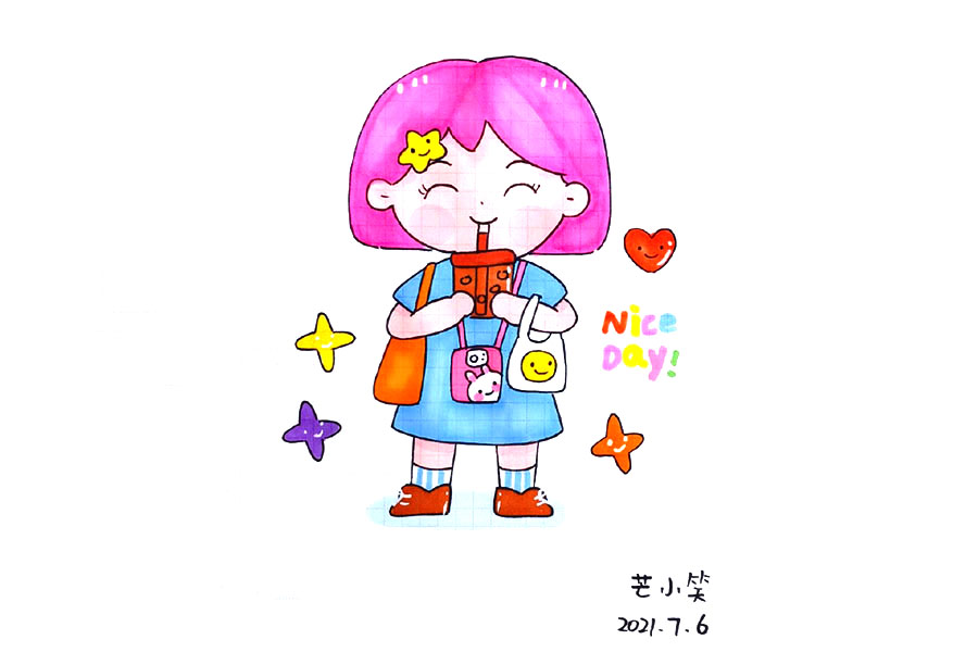 儿童节准备怎么过呢？游乐场是标配！游乐场里开心的小朋友简笔画-图6