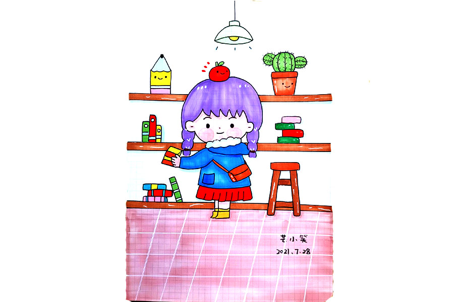 打扮打扮一起去过六一吧！一组漂亮的小朋友简笔画图片-图2