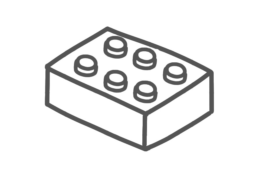 六一儿童节简笔画绘画素材 乐高怎么画-图2