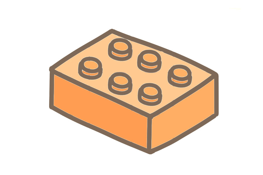 六一儿童节简笔画绘画素材 乐高怎么画-图3