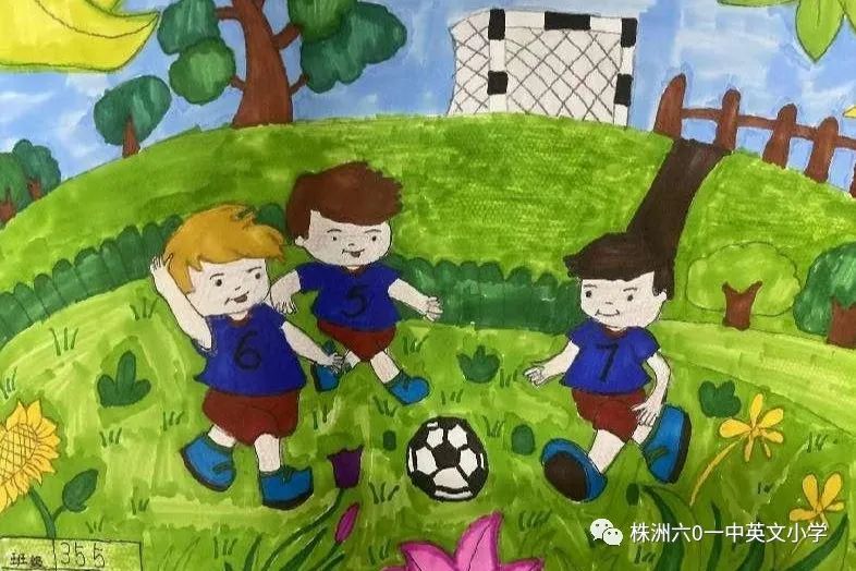 我爱足球主题儿童绘画作品（8张）-图7