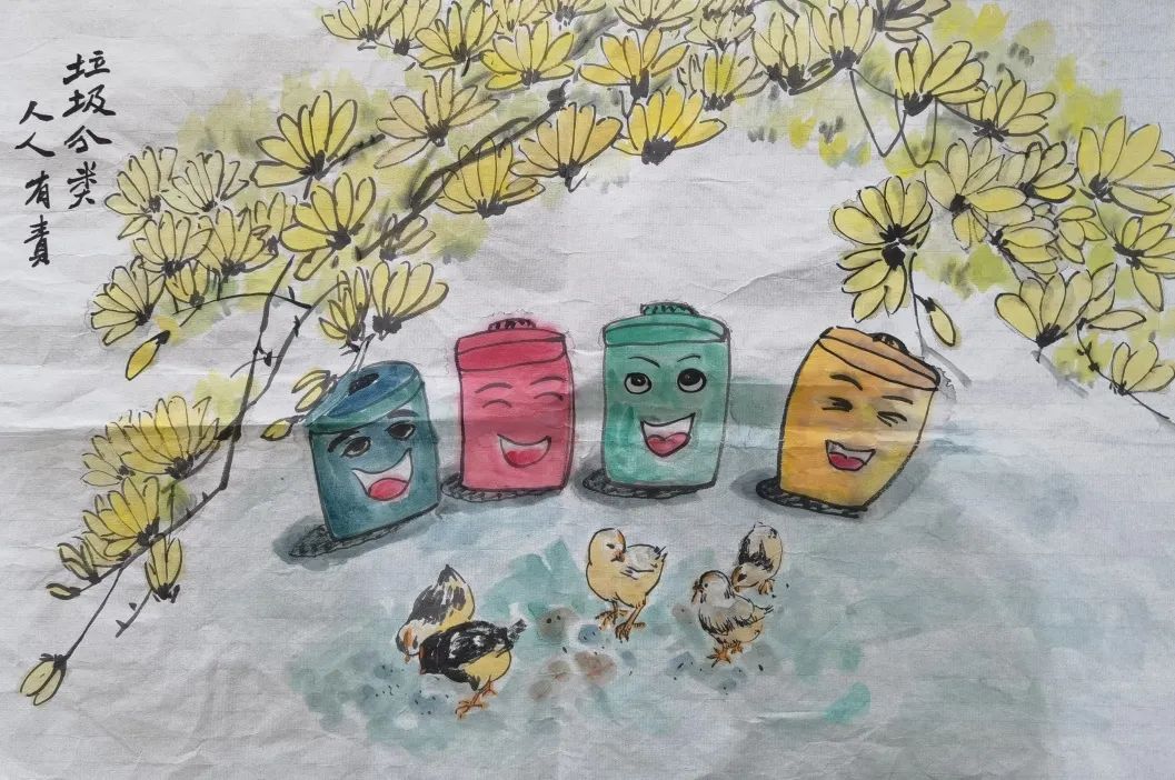 垃圾分类宣传画主题绘画一等奖-图2