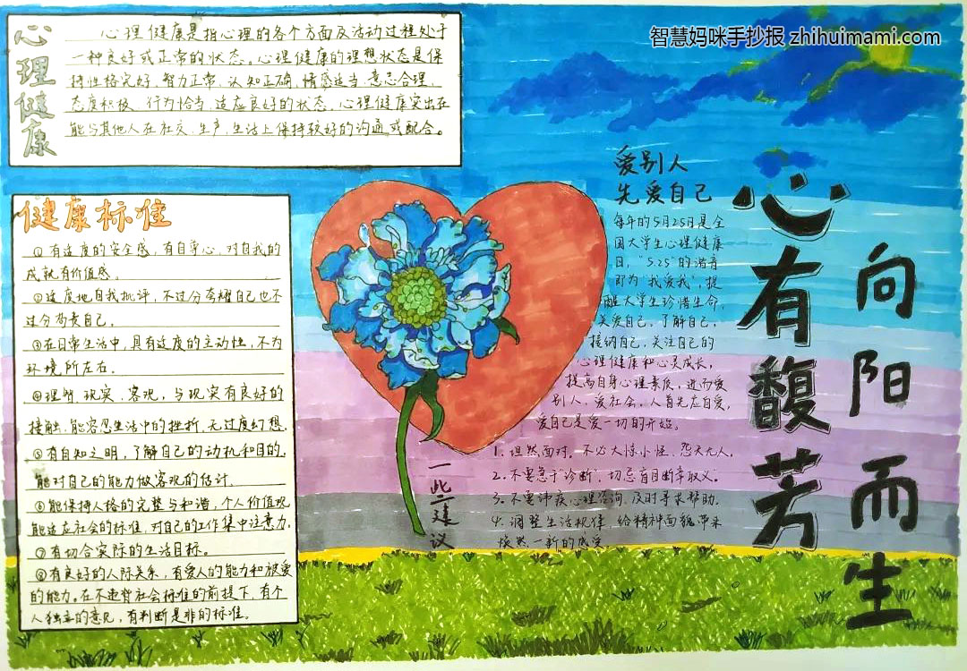 “心有馥芳 向阳而生”心理健康手抄报（7张）-图2