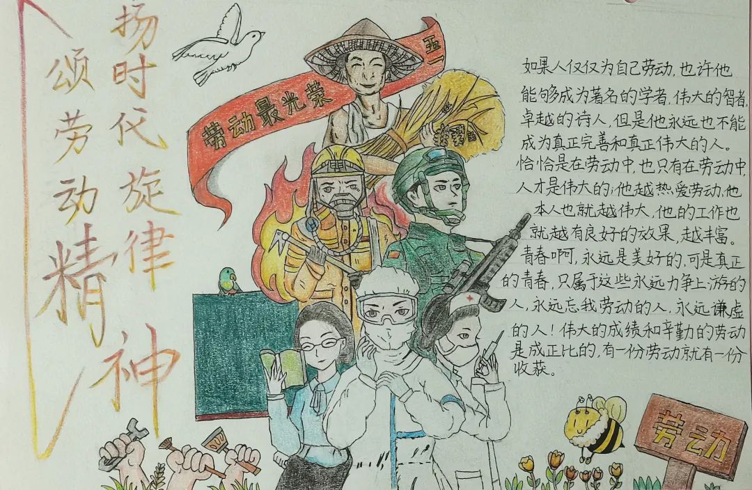 关于五一的手抄报如何画-图1