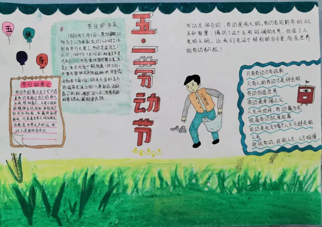 关于五一的手抄报如何画-图4