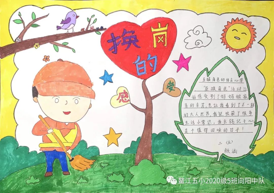 我爱做家务手抄报简单漂亮-图2