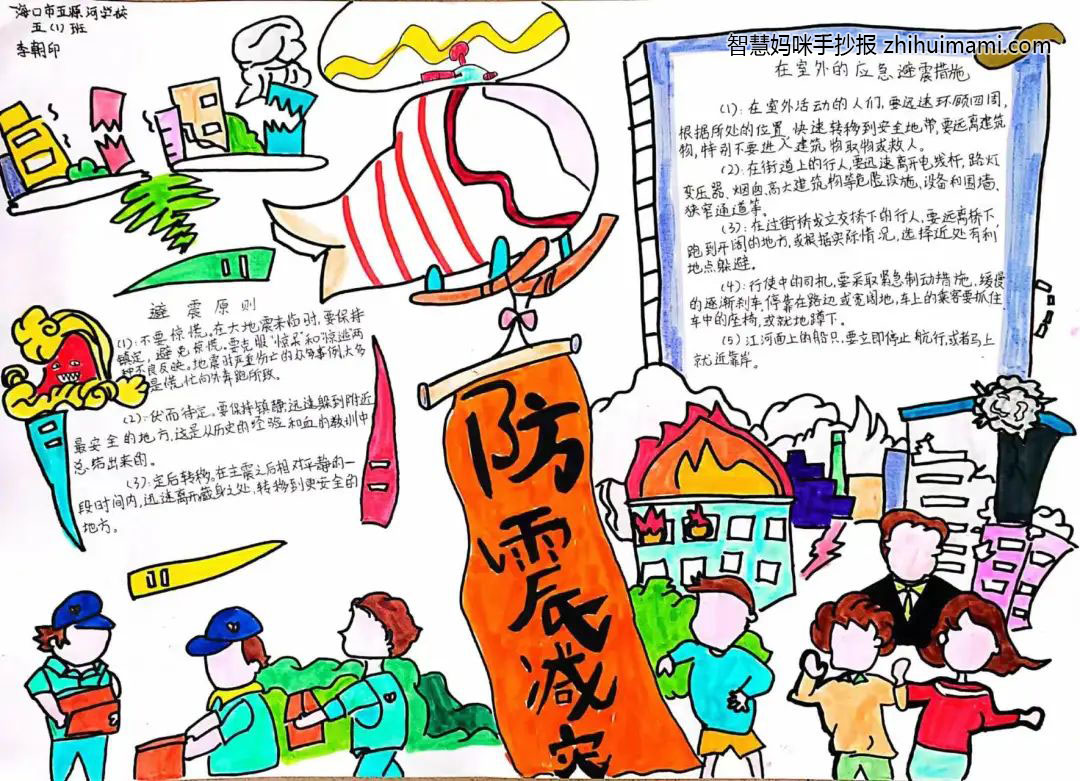 防地质灾害手抄报的画法-图3