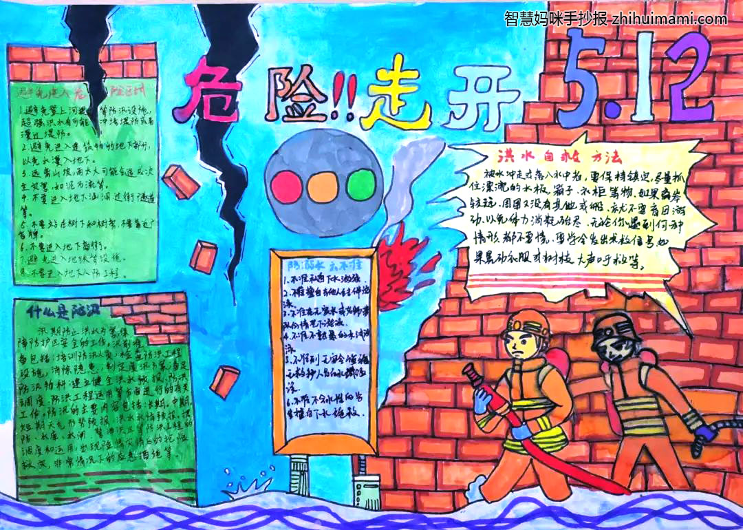 怎么画抗震救灾的手抄报-图1