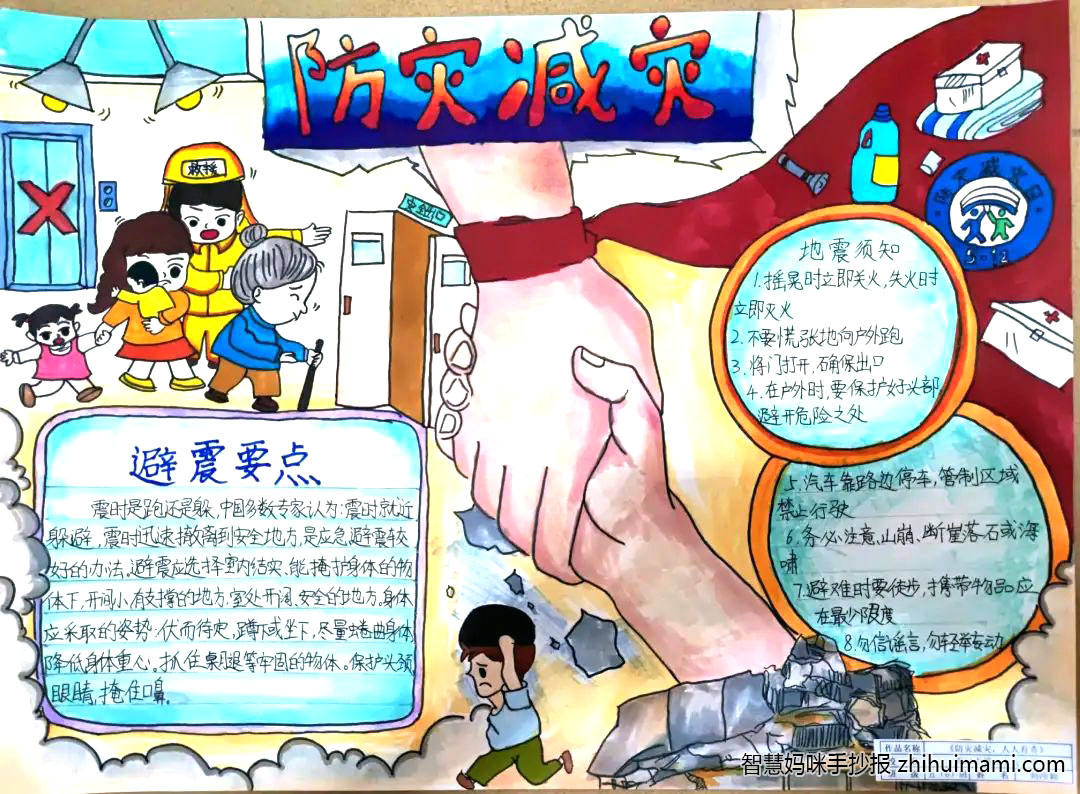 怎么画抗震救灾的手抄报-图3