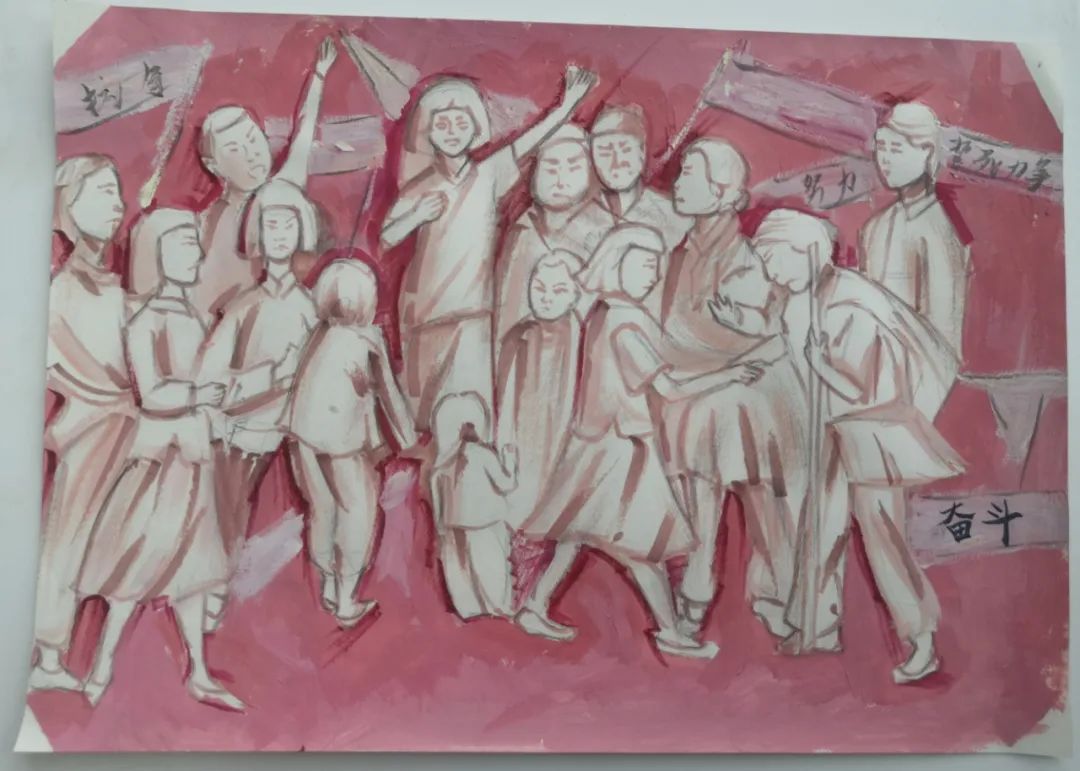 漂亮的小学生喜迎二十大主题绘画作品-图2