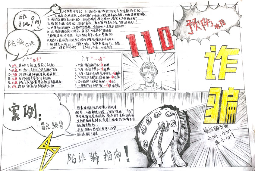 反诈宣传日手抄报绘画一等奖（9张）-图6