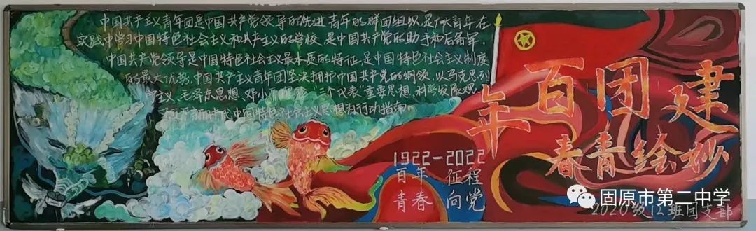 建团100周年黑板报设计图（10张）-图1