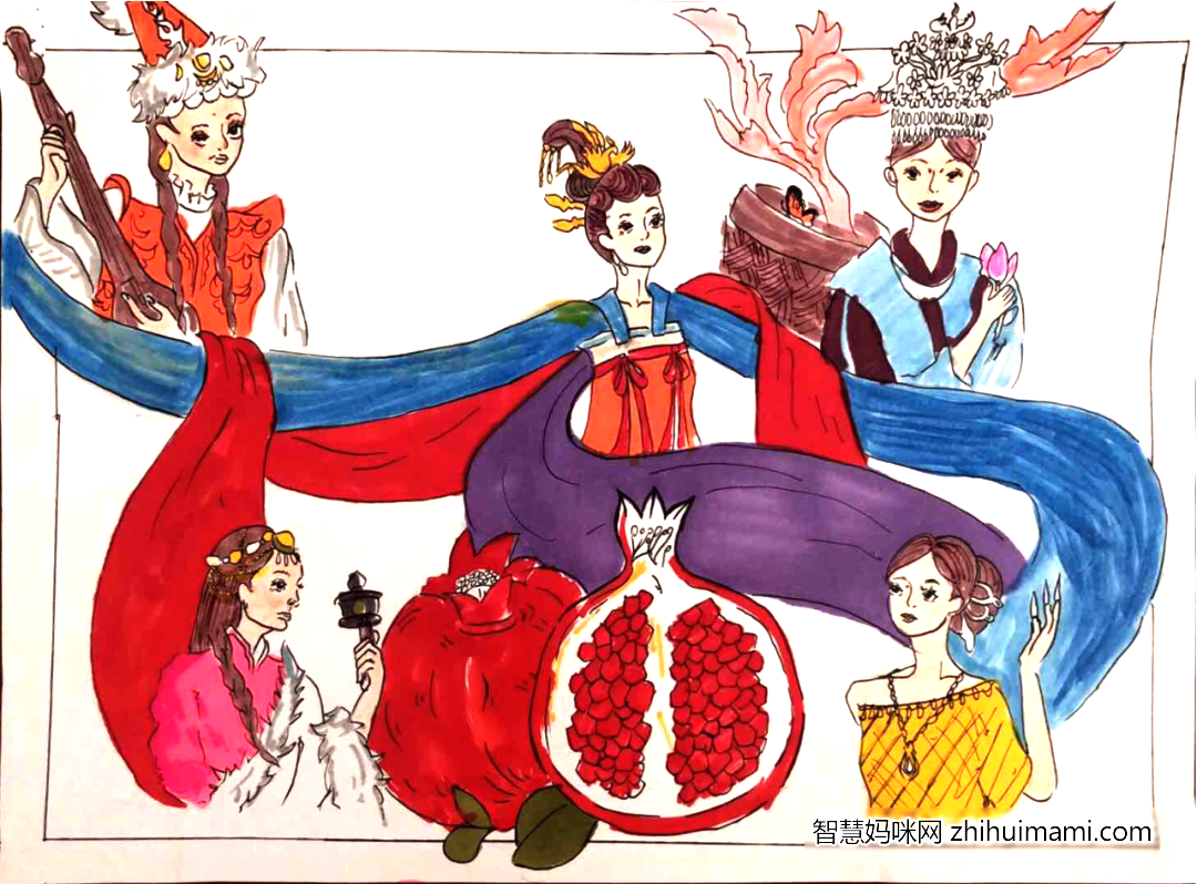 民族团结一家亲绘画 一等奖-图3