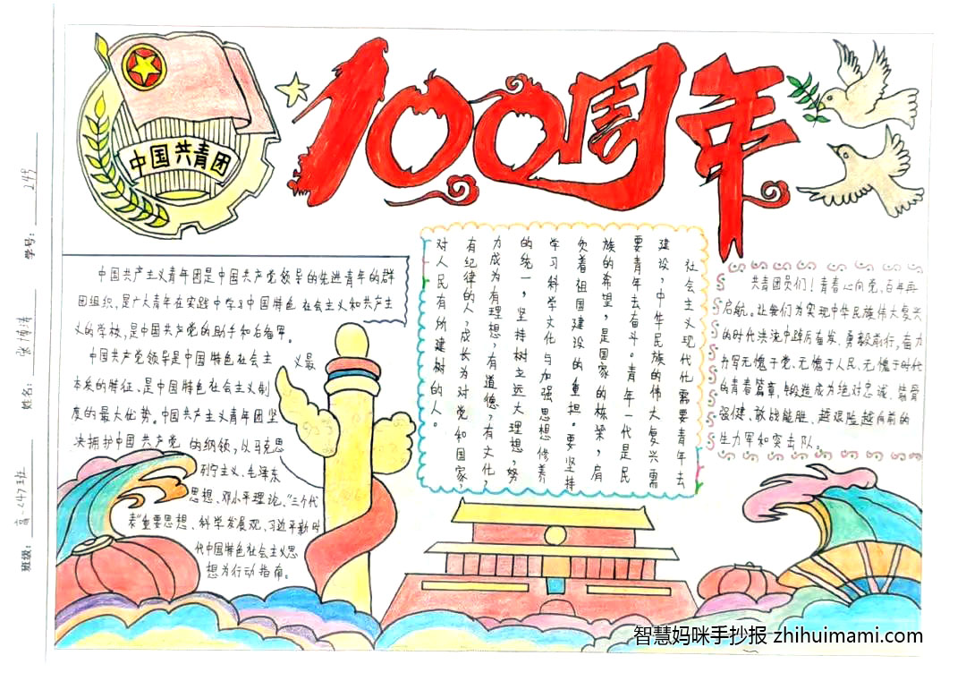 庆祝建团一百周年手抄报一等奖（8张）-图4