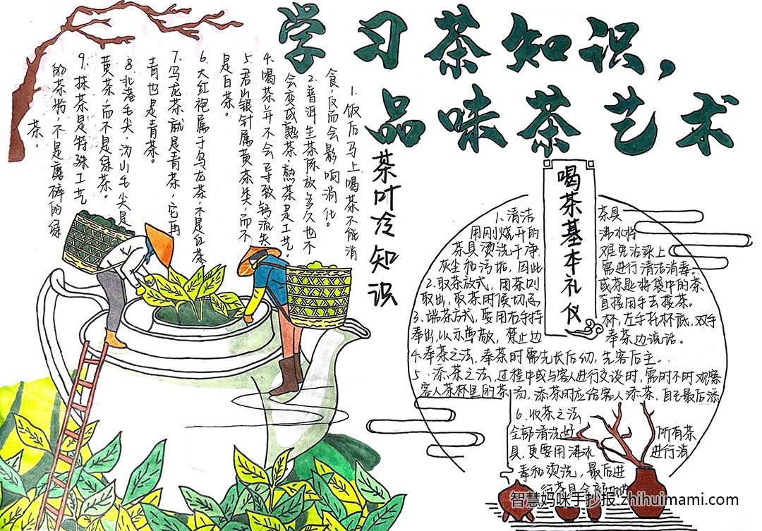 9张中国风茶文化手抄报简单又漂亮-图4