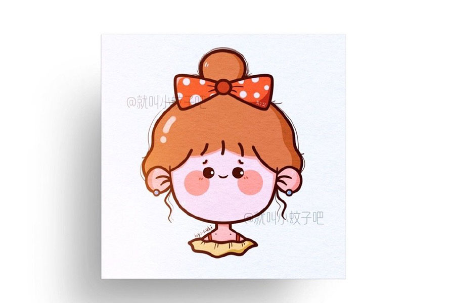 六一儿童节画一组简简单单的小女孩头像-图2