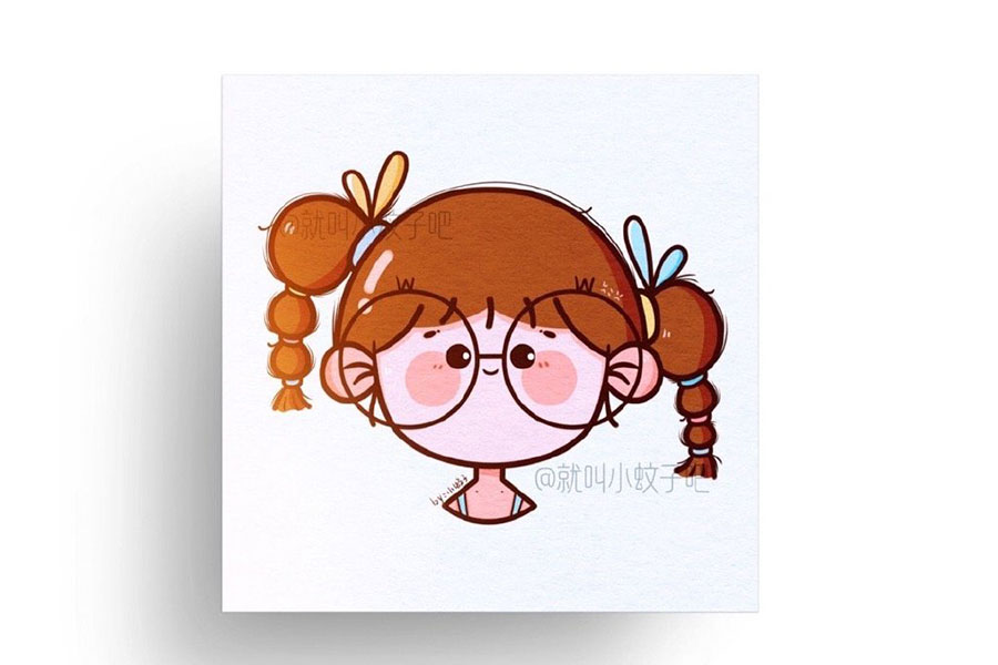 六一儿童节画一组简简单单的小女孩头像-图4