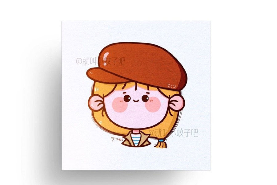 六一儿童节画一组简简单单的小女孩头像-图8