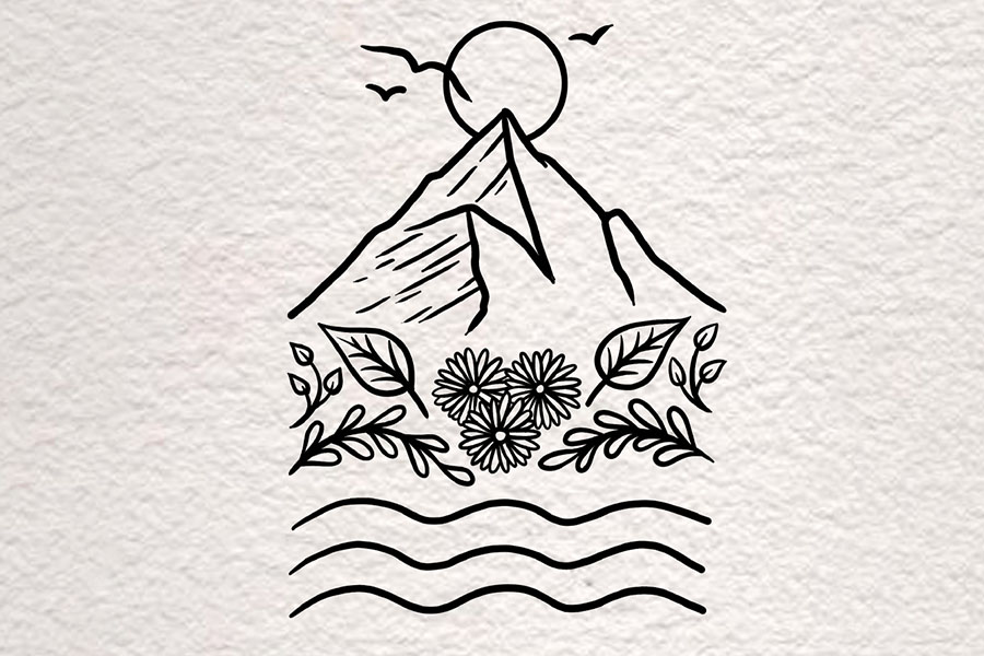 简单又漂亮的风景插画画法步骤-图8