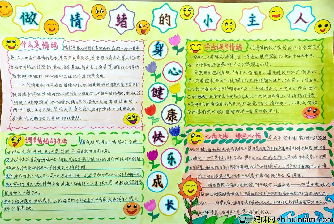 做情绪的主人 让生命更绽放专题手抄报优秀作品-图4