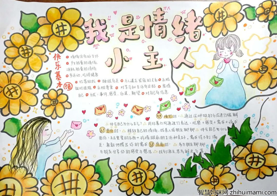 做好情绪主人 拥抱阳光生活主题手抄报获奖作品-图3