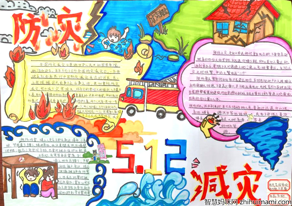 512防震减灾手抄报优秀作品-图5