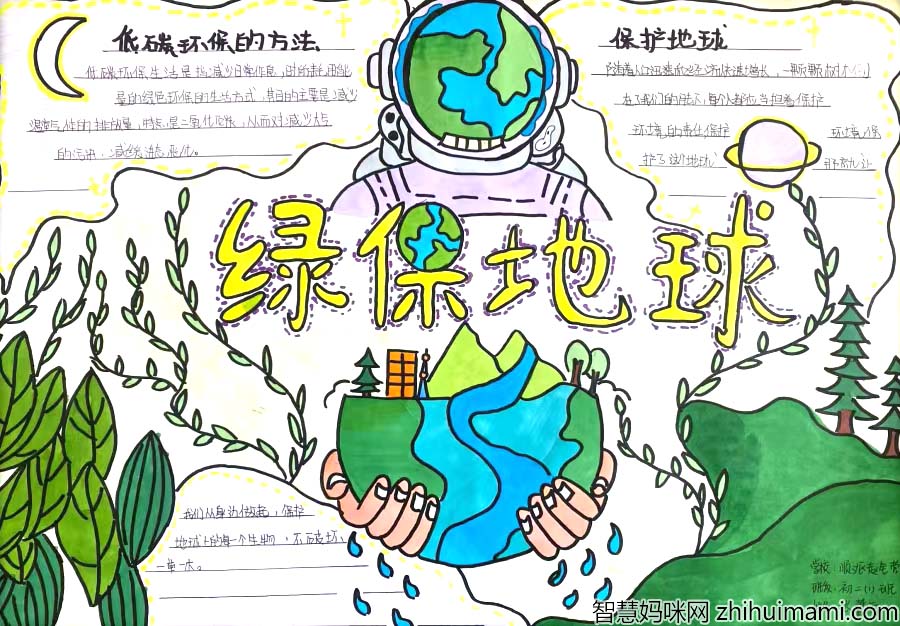 “童心助力 共创文明”环保宣传手抄报（初中）-图3