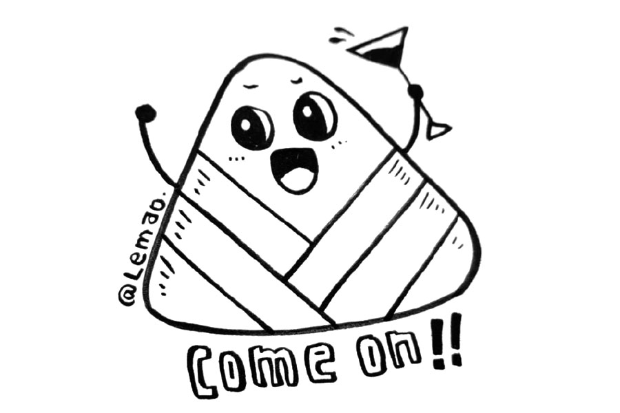 「粽子简笔画」收下这个百变粽子，端午安康，平安喜乐！-图3