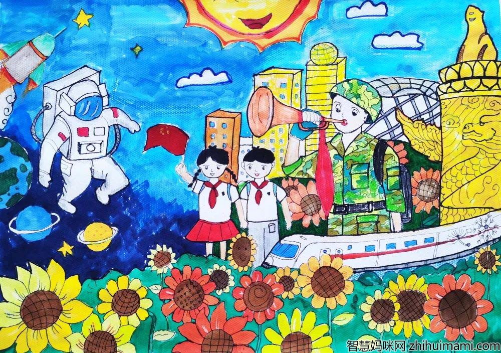 2022建军95周年光辉历程绘画作品一等奖-图2