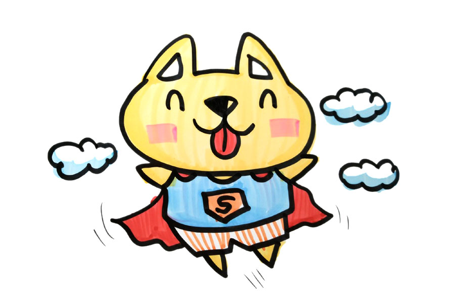 四张可爱的小狗简笔画图片-图3