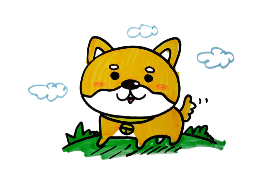 四张可爱的小狗简笔画图片-图4