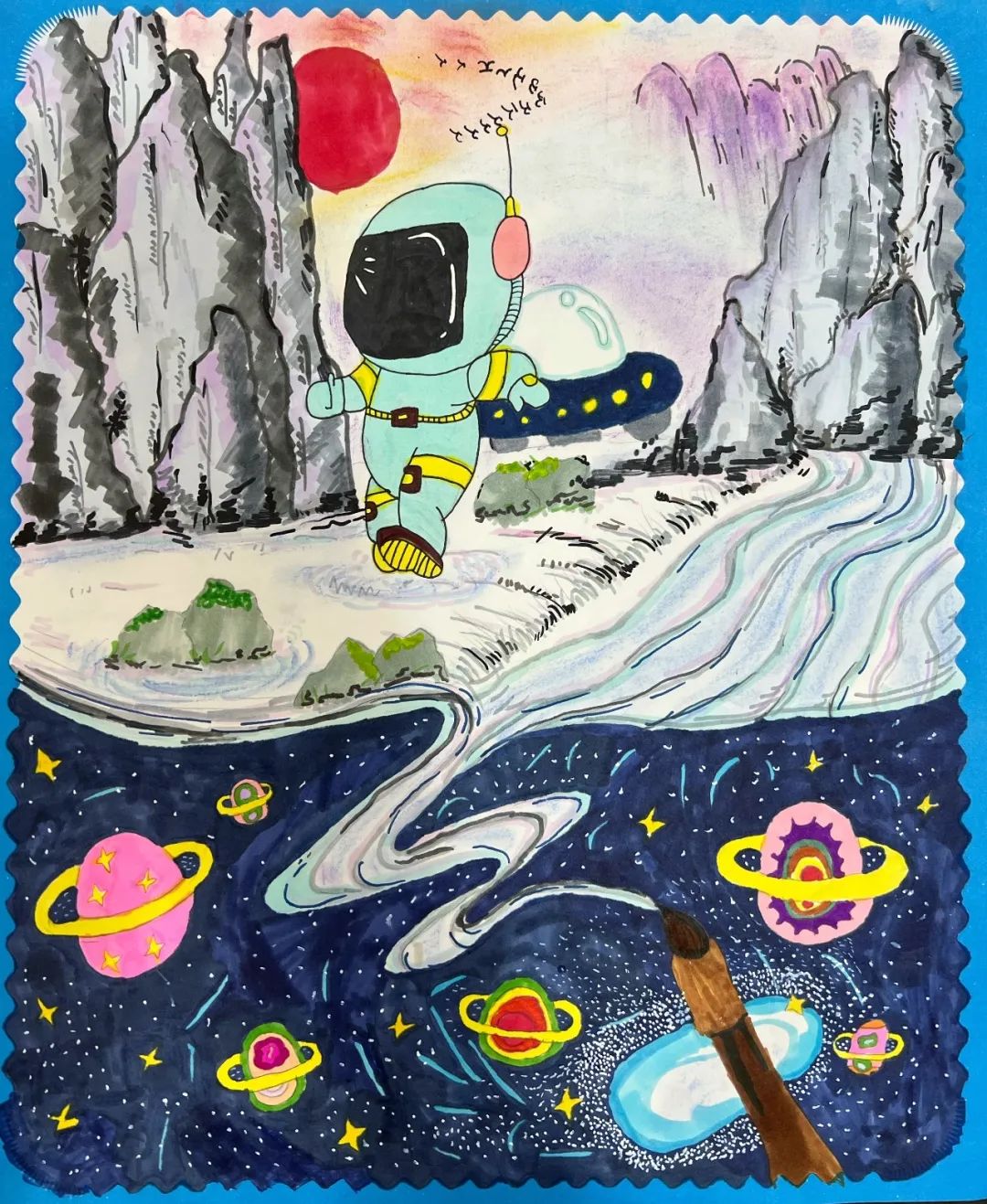 关于喜迎二十大的主题绘画（A3竖版）-图4