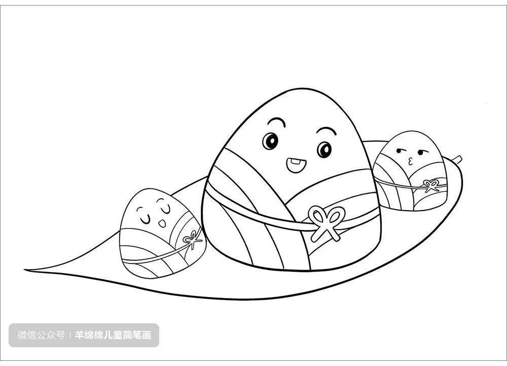 粽情端午 简单的端午节简笔画 端午节粽子简笔画-图5