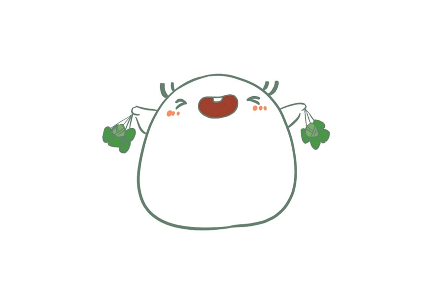 端午安康，一组可爱的端午节小画小白送粽子啦！-图1