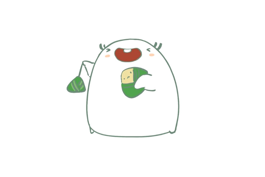 端午安康，一组可爱的端午节小画小白送粽子啦！-图2