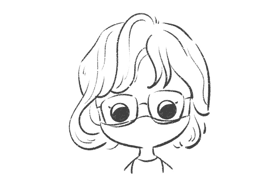 一组可爱的小女孩简笔画头像-图5